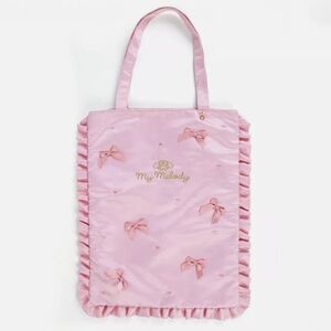 Sanrio My Melody Enjoy Idol Tote Bag Pink Satin